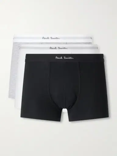 Paul Smith Three-Pack Stretch Organic Cotton-Jersey Boxer Briefs - Men | Thumbnail 2 Paul Smith Three-Pack Stretch Organic Cotton-Jersey Boxer Briefs - Men | Thumbnail 2