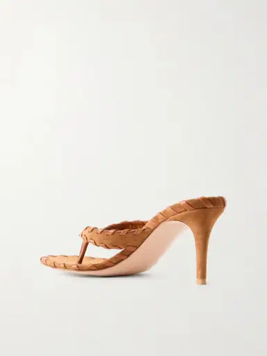 Gianvito Rossi 70 Whipstitched Leather-trimmed Suede Sandals | Thumbnail 3 Gianvito Rossi 70 Whipstitched Leather-trimmed Suede Sandals | Thumbnail 3