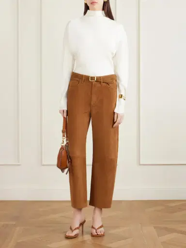 Gianvito Rossi 70 Whipstitched Leather-trimmed Suede Sandals | Thumbnail 4 Gianvito Rossi 70 Whipstitched Leather-trimmed Suede Sandals | Thumbnail 4