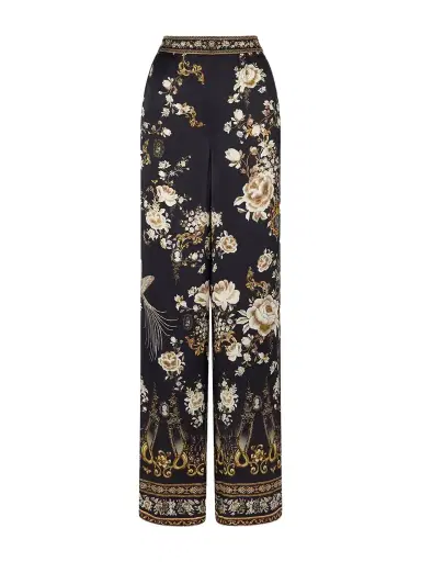 Camilla Embellished Embroidered Printed Silk-satin Pants | Thumbnail 1 Camilla Embellished Embroidered Printed Silk-satin Pants | Thumbnail 1