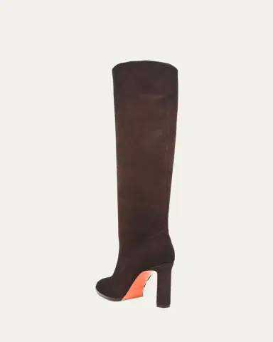 Santoni Andy Suede Stiletto Knee Boots | Thumbnail 5 Santoni Andy Suede Stiletto Knee Boots | Thumbnail 5