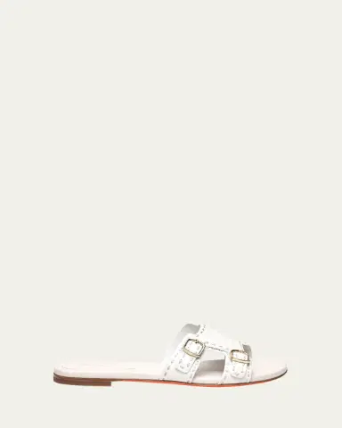 Santoni Didi Double-Monk Flat Slide Sandals | Thumbnail 4 Santoni Didi Double-Monk Flat Slide Sandals | Thumbnail 4