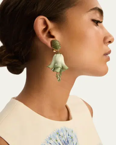 Oscar de la Renta Petal Dangle Earrings | Thumbnail 8 Oscar de la Renta Petal Dangle Earrings | Thumbnail 8