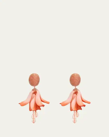 Oscar de la Renta Petal Dangle Earrings | Thumbnail 9 Oscar de la Renta Petal Dangle Earrings | Thumbnail 9