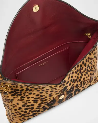 Saint Laurent YSL Envelope Flap Shoulder Bag in Leopard-Print Calf Hair | Thumbnail 8 Saint Laurent YSL Envelope Flap Shoulder Bag in Leopard-Print Calf Hair | Thumbnail 8