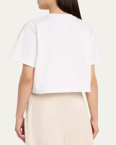 CASABLANCA Butterfly Boxy Crop T-Shirt | Thumbnail 3 CASABLANCA Butterfly Boxy Crop T-Shirt | Thumbnail 3