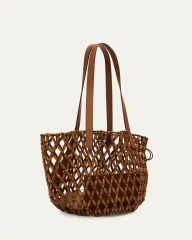 Saint Laurent Panier Small Open-Work Bead Shoulder Bag | Thumbnail 3 Saint Laurent Panier Small Open-Work Bead Shoulder Bag | Thumbnail 3