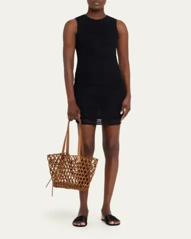 Saint Laurent Panier Small Open-Work Bead Shoulder Bag | Thumbnail 5 Saint Laurent Panier Small Open-Work Bead Shoulder Bag | Thumbnail 5