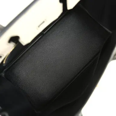 HERMÈS Hermes Special Order (HSS) Birkin 30 Craie and Black Epsom Brushed Gold Hardware | Thumbnail 8 HERMÈS Hermes Special Order (HSS) Birkin 30 Craie and Black Epsom Brushed Gold Hardware | Thumbnail 8