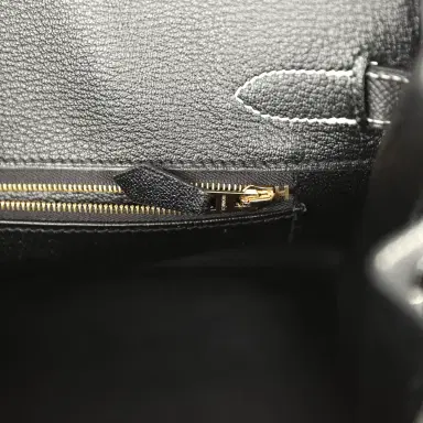 HERMÈS Hermes Special Order (HSS) Birkin 30 Craie and Black Epsom Brushed Gold Hardware | Thumbnail 9 HERMÈS Hermes Special Order (HSS) Birkin 30 Craie and Black Epsom Brushed Gold Hardware | Thumbnail 9