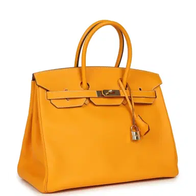 HERMÈS Pre-owned Hermes Birkin 35 Jaune D'or Candy Epsom Palladium Hardware | Thumbnail 2 HERMÈS Pre-owned Hermes Birkin 35 Jaune D'or Candy Epsom Palladium Hardware | Thumbnail 2