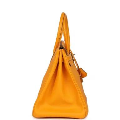 HERMÈS Pre-owned Hermes Birkin 35 Jaune D'or Candy Epsom Palladium Hardware | Thumbnail 3 HERMÈS Pre-owned Hermes Birkin 35 Jaune D'or Candy Epsom Palladium Hardware | Thumbnail 3