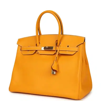 HERMÈS Pre-owned Hermes Birkin 35 Jaune D'or Candy Epsom Palladium Hardware | Thumbnail 5 HERMÈS Pre-owned Hermes Birkin 35 Jaune D'or Candy Epsom Palladium Hardware | Thumbnail 5