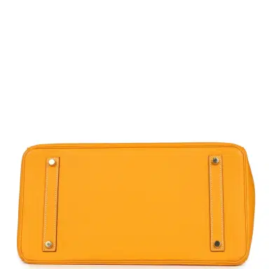 HERMÈS Pre-owned Hermes Birkin 35 Jaune D'or Candy Epsom Palladium Hardware | Thumbnail 6 HERMÈS Pre-owned Hermes Birkin 35 Jaune D'or Candy Epsom Palladium Hardware | Thumbnail 6