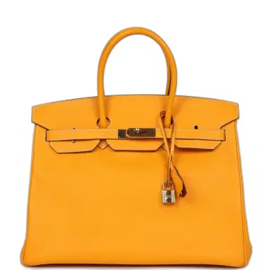 HERMÈS Pre-owned Hermes Birkin 35 Jaune D'or Candy Epsom Palladium Hardware | Thumbnail 1 HERMÈS Pre-owned Hermes Birkin 35 Jaune D'or Candy Epsom Palladium Hardware | Thumbnail 1