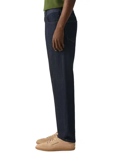 ZEGNA Men's Rinse-Washed Cotton and Silk Roccia Jeans - Dark Blue | Thumbnail 2 ZEGNA Men's Rinse-Washed Cotton and Silk Roccia Jeans - Dark Blue | Thumbnail 2