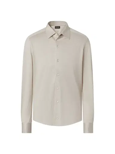 Zegna Men's Silk, Linen and Cotton Shirt | Thumbnail 1 Zegna Men's Silk, Linen and Cotton Shirt | Thumbnail 1
