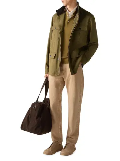 Zegna Men's Wool Field Jacket - Olive Green - Size 44 | Thumbnail 6 Zegna Men's Wool Field Jacket - Olive Green - Size 44 | Thumbnail 6