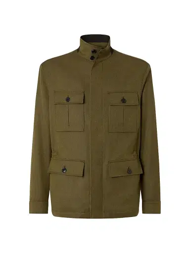 Zegna Men's Wool Field Jacket - Olive Green - Size 44 | Thumbnail 1 Zegna Men's Wool Field Jacket - Olive Green - Size 44 | Thumbnail 1