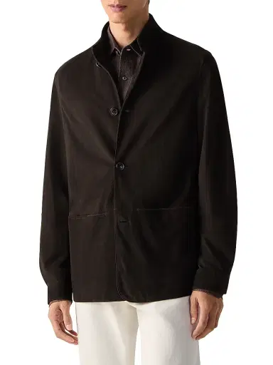 ZEGNA Men's Secondskin II Conte Jacket - Dark Brown | Thumbnail 2 ZEGNA Men's Secondskin II Conte Jacket - Dark Brown | Thumbnail 2