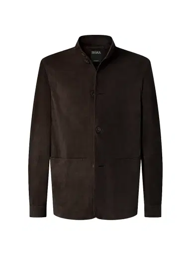 ZEGNA Men's Secondskin II Conte Jacket - Dark Brown | Thumbnail 1 ZEGNA Men's Secondskin II Conte Jacket - Dark Brown | Thumbnail 1