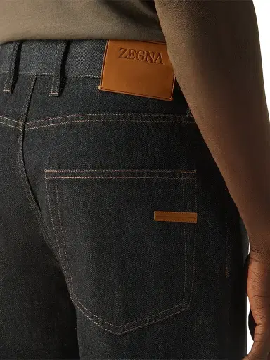 ZEGNA Men's Rinse-Washed Cotton and Silk Roccia Jeans - Black | Thumbnail 5 ZEGNA Men's Rinse-Washed Cotton and Silk Roccia Jeans - Black | Thumbnail 5