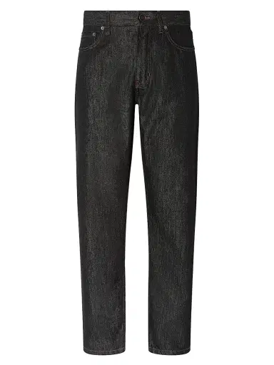 ZEGNA Men's Rinse-Washed Cotton and Silk Roccia Jeans - Black | Thumbnail 1 ZEGNA Men's Rinse-Washed Cotton and Silk Roccia Jeans - Black | Thumbnail 1
