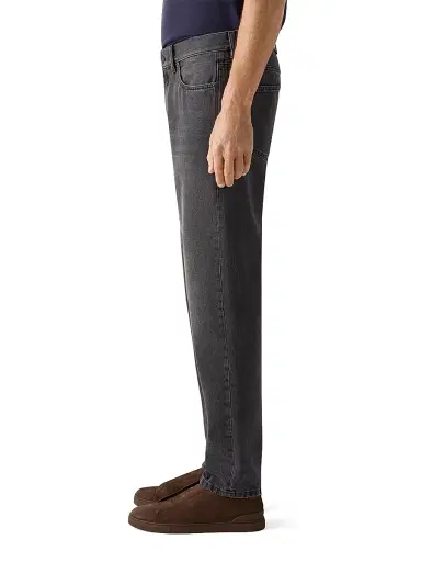 ZEGNA Men's Stone-Washed Cotton Roccia Jeans - Black | Thumbnail 3 ZEGNA Men's Stone-Washed Cotton Roccia Jeans - Black | Thumbnail 3