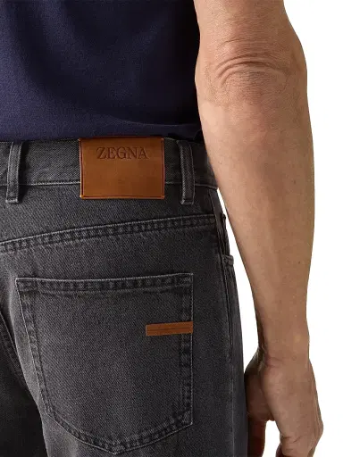 ZEGNA Men's Stone-Washed Cotton Roccia Jeans - Black | Thumbnail 5 ZEGNA Men's Stone-Washed Cotton Roccia Jeans - Black | Thumbnail 5