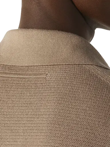 ZEGNA Men's Cashmere-Silk Polo Shirt - Light Taupe | Thumbnail 4 ZEGNA Men's Cashmere-Silk Polo Shirt - Light Taupe | Thumbnail 4