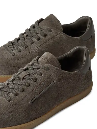 ZEGNA Men's 232 Suede Sneakers - Dark Taupe | Thumbnail 5 ZEGNA Men's 232 Suede Sneakers - Dark Taupe | Thumbnail 5