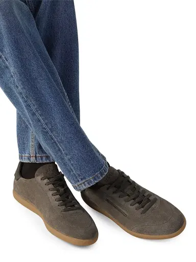 ZEGNA Men's 232 Suede Sneakers - Dark Taupe | Thumbnail 6 ZEGNA Men's 232 Suede Sneakers - Dark Taupe | Thumbnail 6