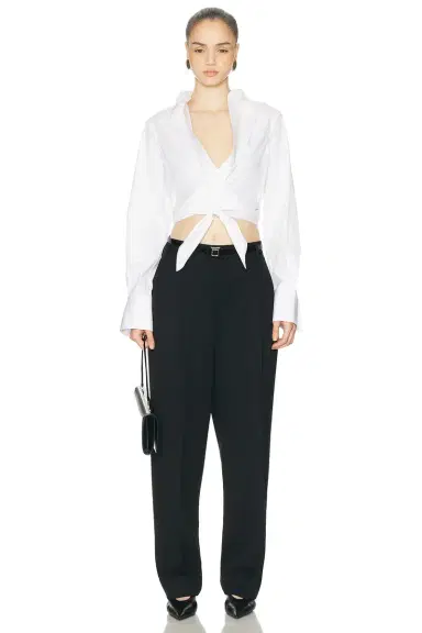 Monse Criss-Cross Tie Shirt | Thumbnail 4 Monse Criss-Cross Tie Shirt | Thumbnail 4