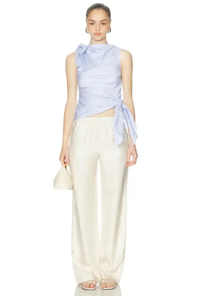 Monse Bow Drape Shirting Top | Thumbnail 5 Monse Bow Drape Shirting Top | Thumbnail 5