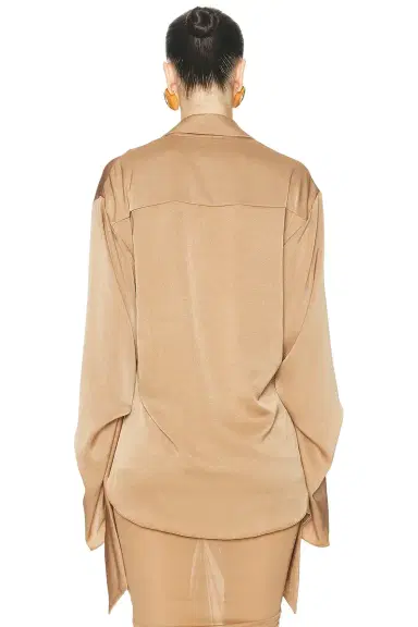 Atlein Draped Cropped Shirt | Thumbnail 3 Atlein Draped Cropped Shirt | Thumbnail 3