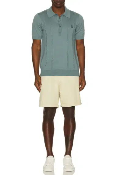 Fred Perry Cable Knitted Polo Shirt | Thumbnail 5 Fred Perry Cable Knitted Polo Shirt | Thumbnail 5