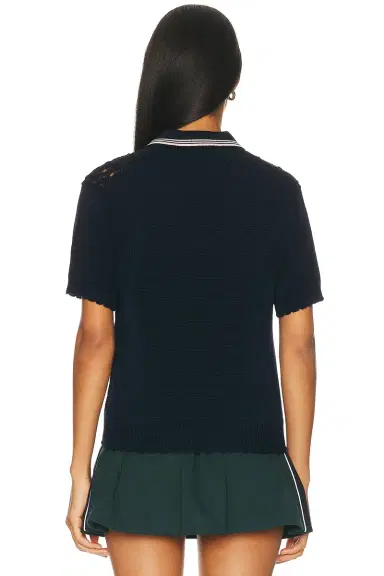 Miu Miu Crochet Polo Top | Thumbnail 3 Miu Miu Crochet Polo Top | Thumbnail 3