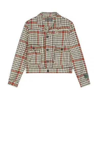 Reese Cooper Wool Houndstooth Trucker Jacket | Thumbnail 4 Reese Cooper Wool Houndstooth Trucker Jacket | Thumbnail 4