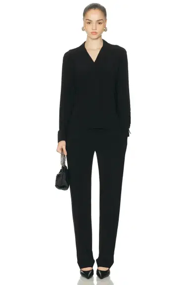 Norma Kamali Collar Stand Top | Thumbnail 4 Norma Kamali Collar Stand Top | Thumbnail 4