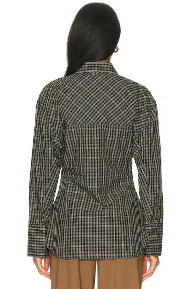 RÓHE Shaped Check Shirt | Thumbnail 3 RÓHE Shaped Check Shirt | Thumbnail 3