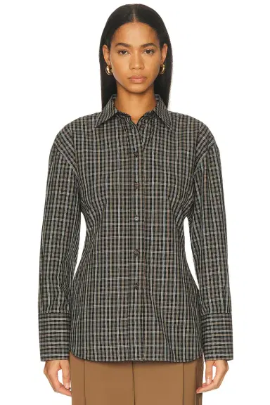 RÓHE Shaped Check Shirt | Thumbnail 1 RÓHE Shaped Check Shirt | Thumbnail 1