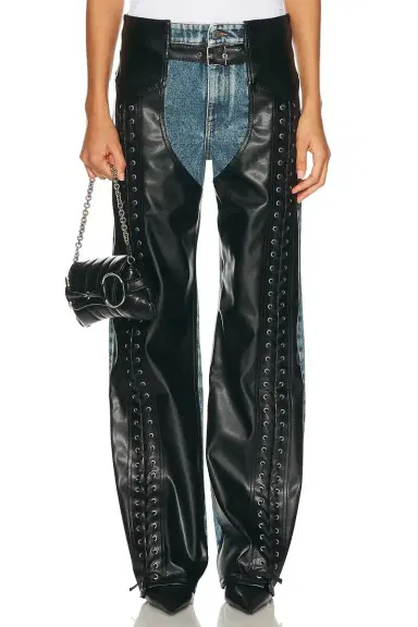 Stella McCartney Laced Denim Chap | Thumbnail 1 Stella McCartney Laced Denim Chap | Thumbnail 1