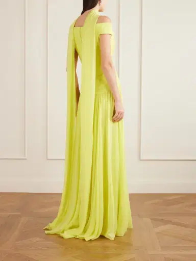 Elie Saab Lace-trimmed Silk-blend Gown | Thumbnail 3 Elie Saab Lace-trimmed Silk-blend Gown | Thumbnail 3