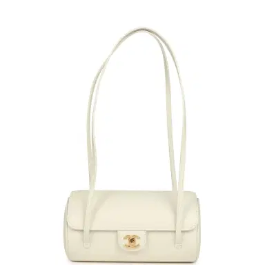 Chanel Chanel Preppy Coco Bowling Bag White Shiny Caviar Brushed Gold Hardware | Thumbnail 1 Chanel Chanel Preppy Coco Bowling Bag White Shiny Caviar Brushed Gold Hardware | Thumbnail 1