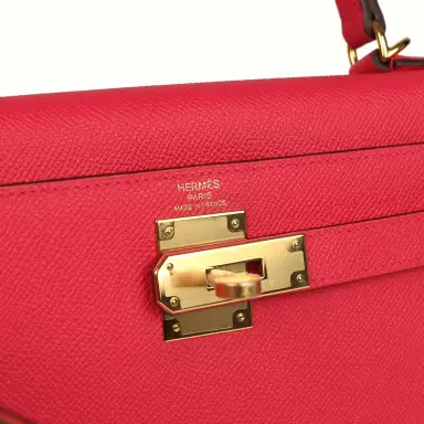 HERMÈS Pre-owned Hermes Kelly Sellier 28 Rose Extreme Epsom Gold Hardware | Thumbnail 7 HERMÈS Pre-owned Hermes Kelly Sellier 28 Rose Extreme Epsom Gold Hardware | Thumbnail 7