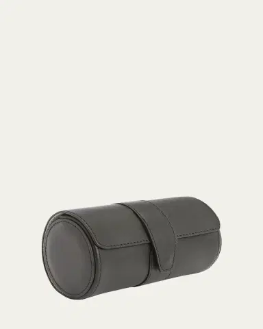 Royce New York Personalized Suede-Lined Leather Double Watch Roll | Thumbnail 4 Royce New York Personalized Suede-Lined Leather Double Watch Roll | Thumbnail 4