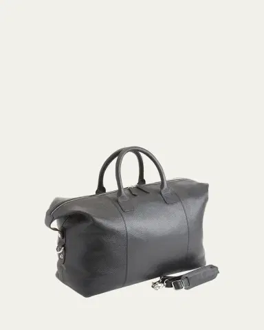 Royce New York Monogrammed Leather Duffel Bag with Suitcase Handle Strap | Thumbnail 4 Royce New York Monogrammed Leather Duffel Bag with Suitcase Handle Strap | Thumbnail 4