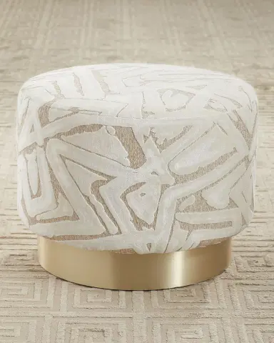 Arteriors Avalon Swivel Ottoman | Thumbnail 2 Arteriors Avalon Swivel Ottoman | Thumbnail 2