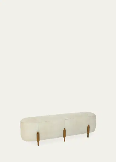Arteriors Justin Hairhide Bench 62" | Thumbnail 2 Arteriors Justin Hairhide Bench 62" | Thumbnail 2