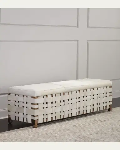 Arteriors Ellis Hair Hide Bench | Thumbnail 2 Arteriors Ellis Hair Hide Bench | Thumbnail 2